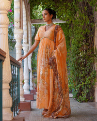 TANGERINE LIGHT ANARKALI