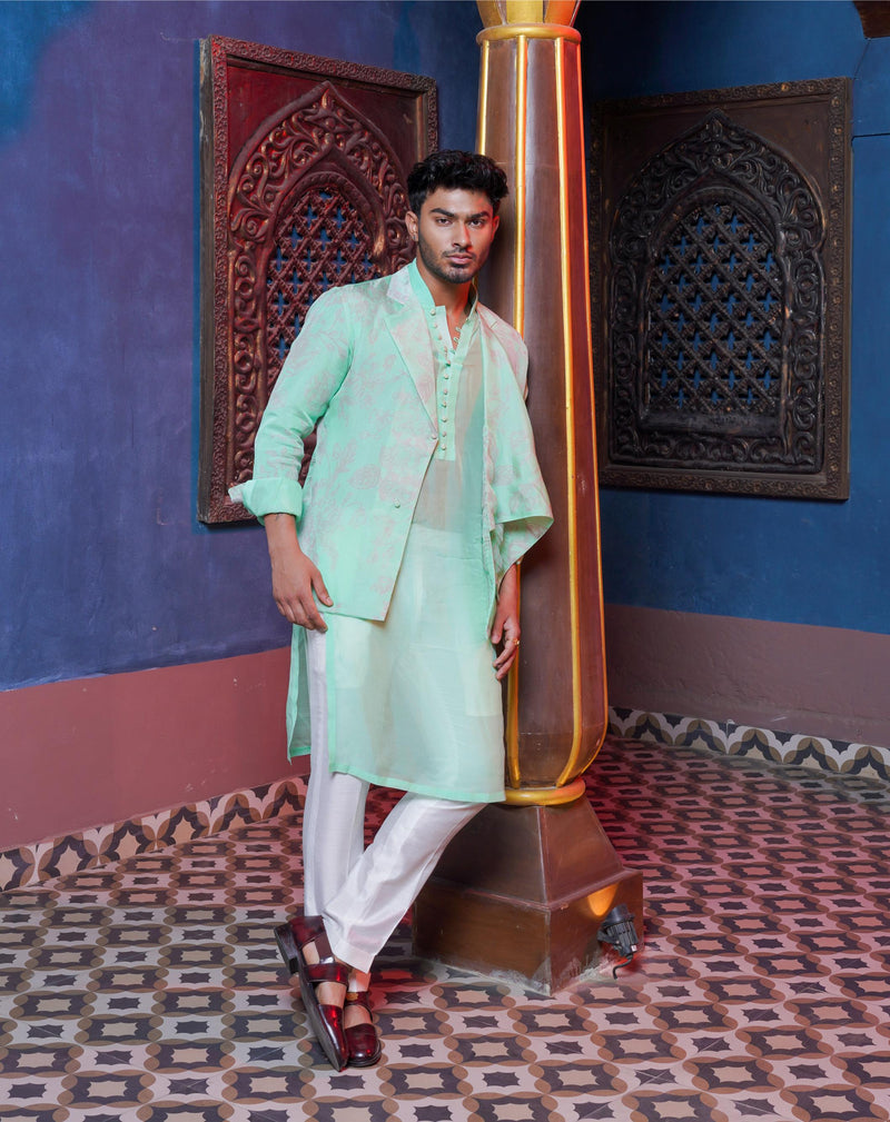 OVERLAY WAISTCOAT KURTA