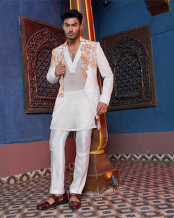 OVERLAY BLAZER KURTA