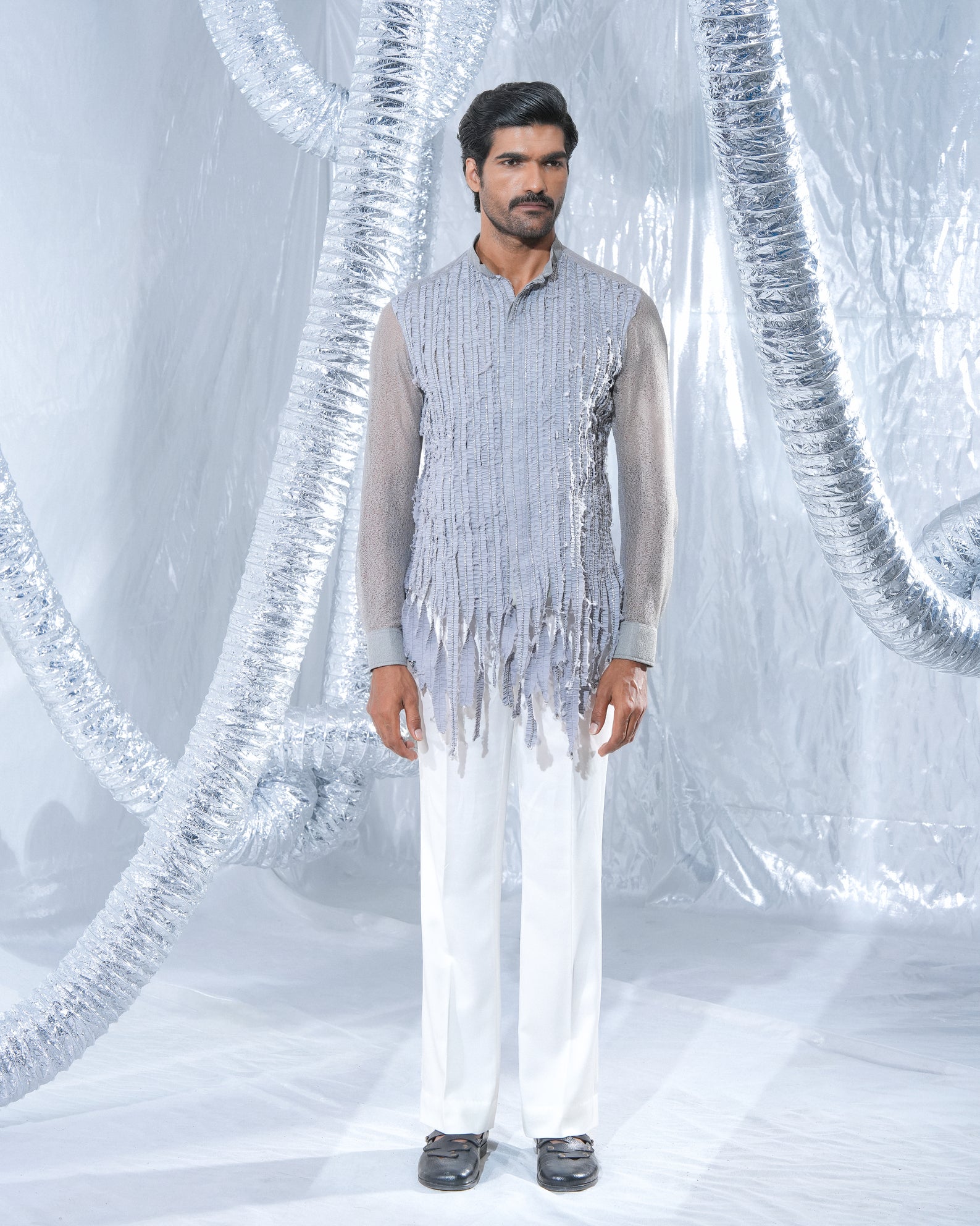 Ethno Wave Strip Shirt