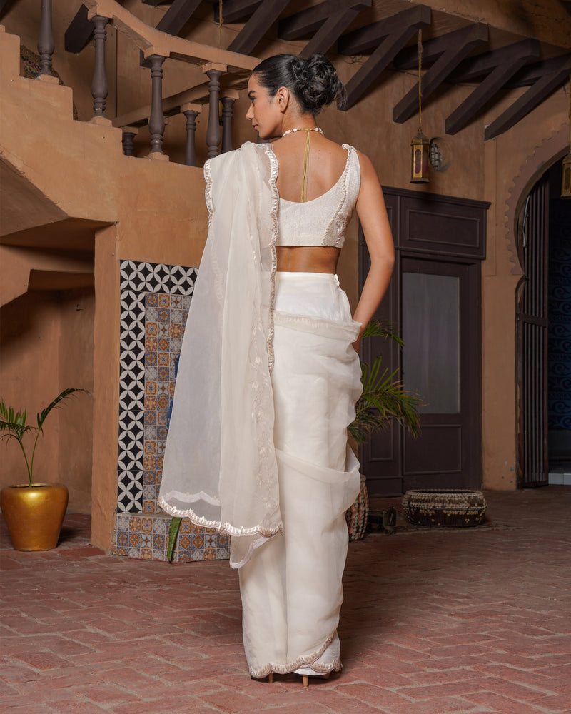 DRAPE SAREE ORGANZA WITH BONN BODICE