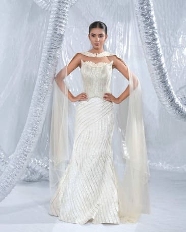 Aurora Ethno Fish-cut skirt with corset