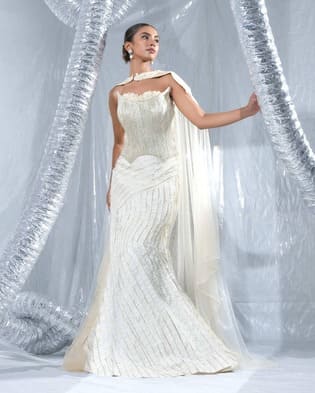 Aurora Ethno Fish-cut skirt with corset