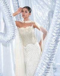 Aurora Ethno Fish-cut skirt with corset