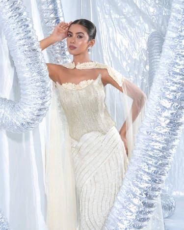 Aurora Ethno Fish-cut skirt with corset