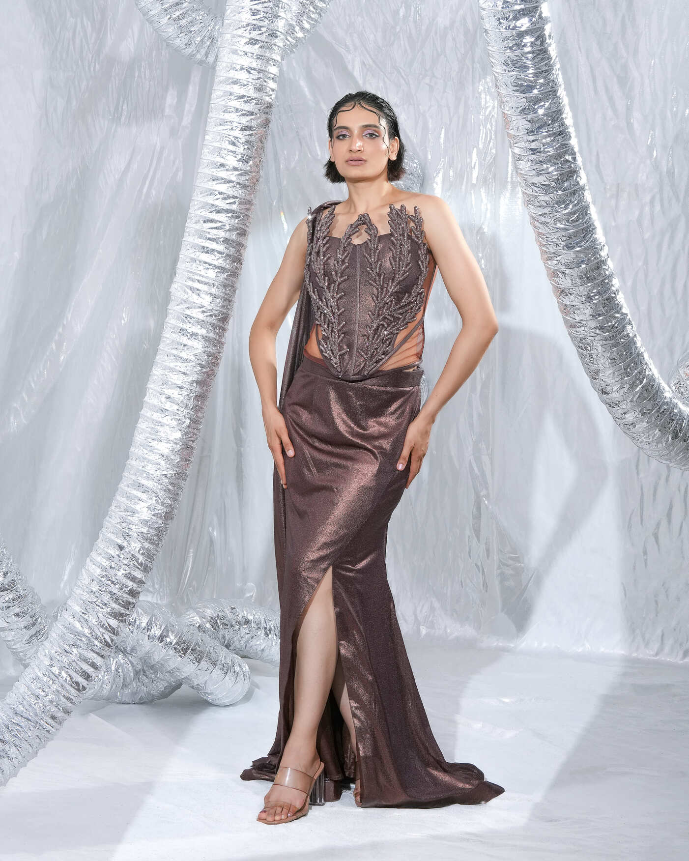 Embria  Neo Corset With Dramatic Trail