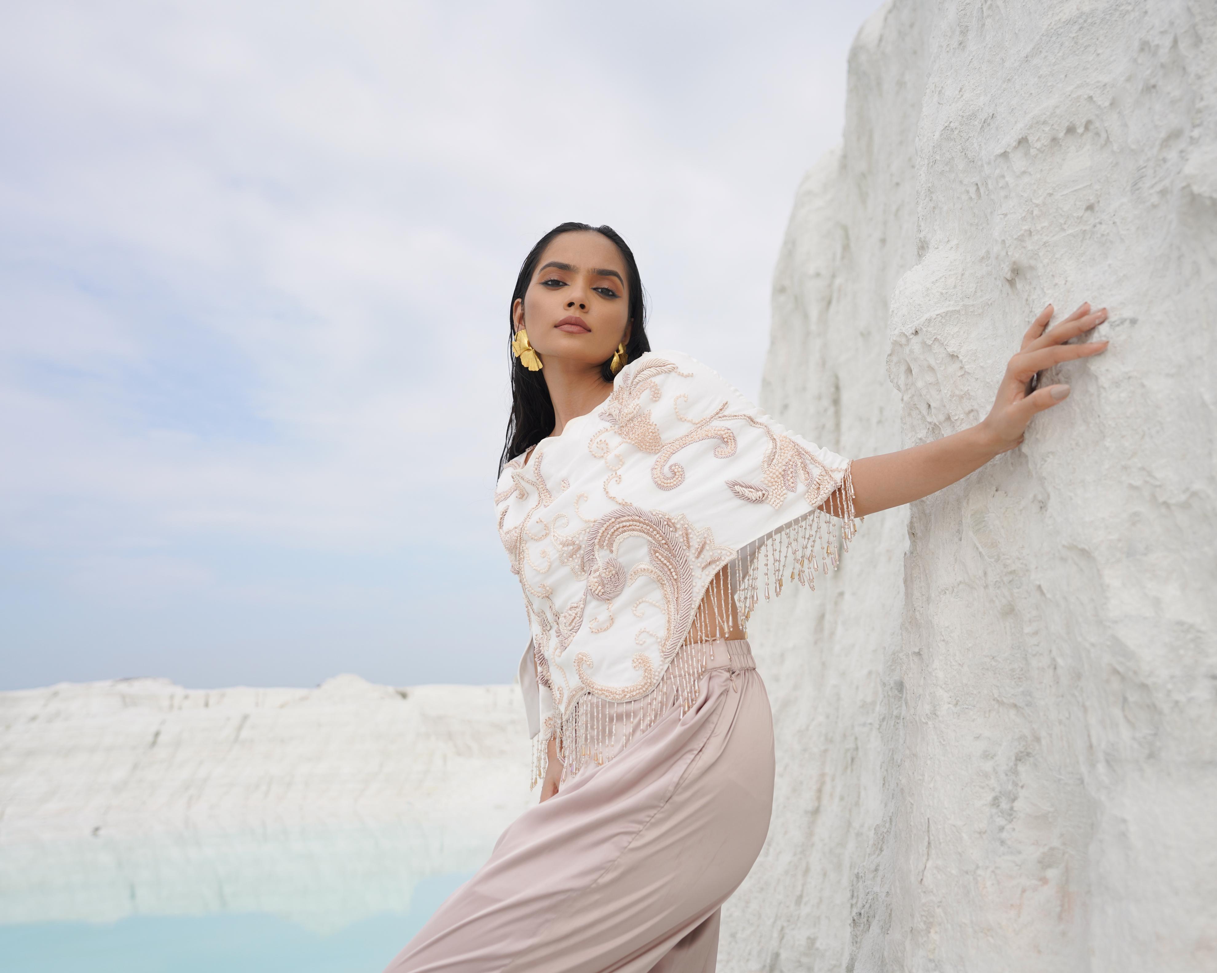 WHITE AND PASTEL CO-ORD SET