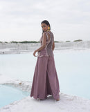 V-Neck Faded Kallied Plazzo Set