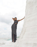 BLACK ETHNOWAVE GOWN