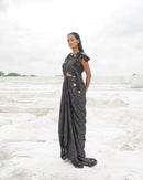 BLACK ETHNOWAVE GOWN