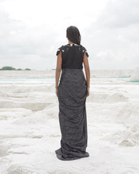 BLACK ETHNOWAVE GOWN
