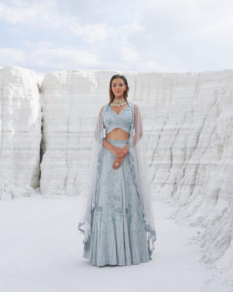 Twilight Steel lehenga ethnowave