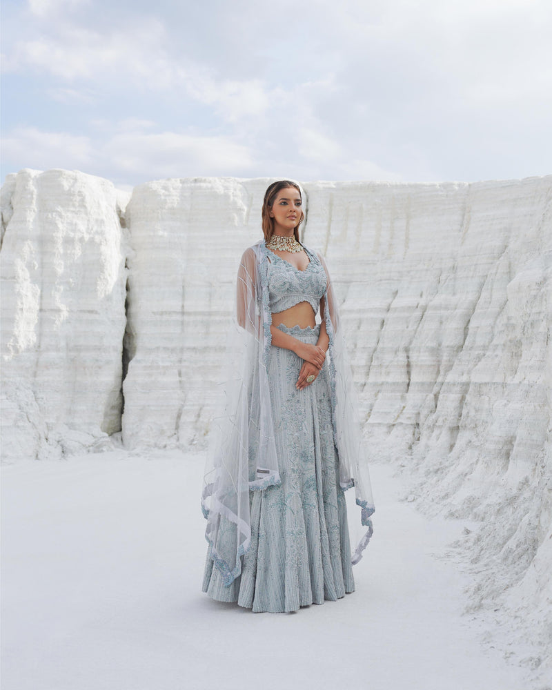 Twilight Steel lehenga ethnowave