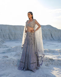 (Slate whisper lehenga ethnowave