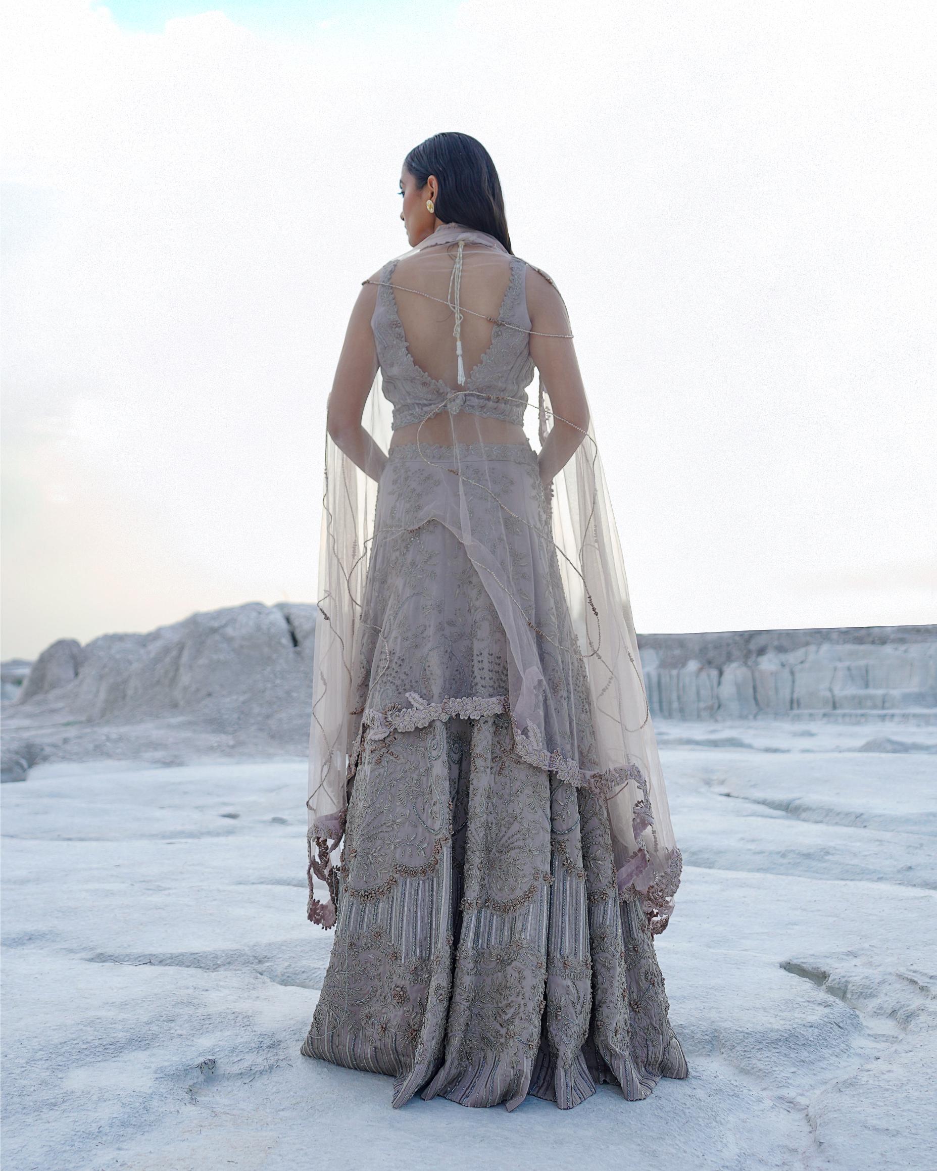 Slate stone lehenga ethnowave