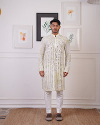 TYE AND DYE MIRROR WORK KURTA