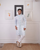 TEXTURED KURTA EMBELLISHED WITH JAAL