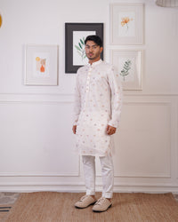 KURTA IN MESH EMBELLISHED WITH ZARDOSI MOTIFS