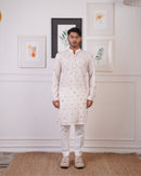 KURTA IN MESH EMBELLISHED WITH ZARDOSI MOTIFS