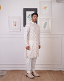 KURTA IN MESH EMBELLISHED WITH ZARDOSI MOTIFS