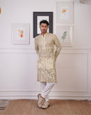 MINT KURTA EMBELLISHED WITH MIRROR WORK