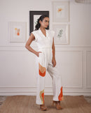 Blazer Style linen JUMP SUIT