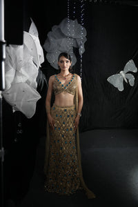 Gold alaya lehanga set