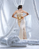 Signature metal corset ind-western neo