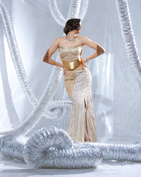 Signature metal corset ind-western neo