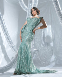 Ethno Sage Green  Neo Gown