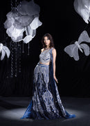 Mirage Blue lehanga gown