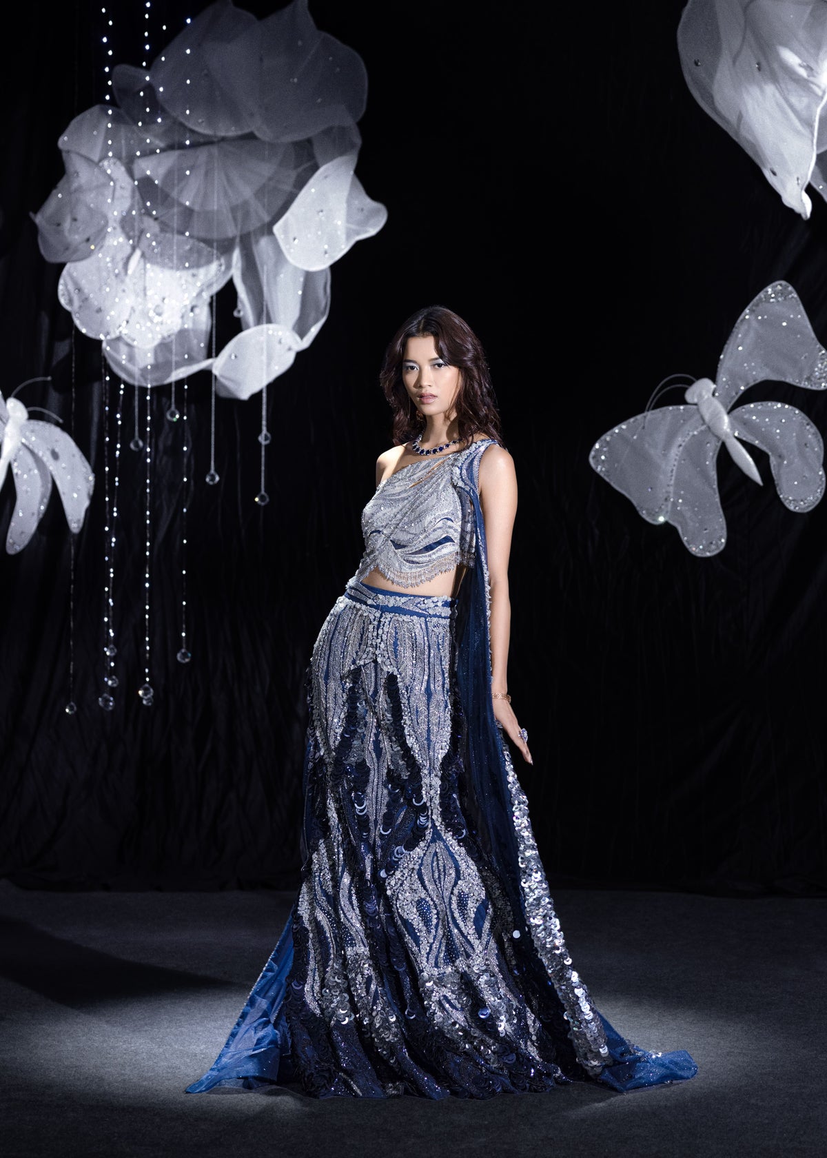 Mirage Blue lehanga gown