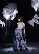 Mirage Blue lehanga gown