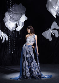 Mirage Blue lehanga gown
