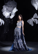 Mirage Blue lehanga gown