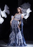 Mirage Blue lehanga gown