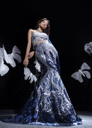 Mirage Blue lehanga gown