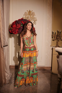 Halter lapel bodice with kali pants indo