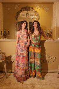 Halter neck jacket with fish cut lehenga
