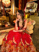 Red printed Swayam lehenga set