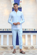 COLUMBIAN BLUE SHIRT AND CRAFTED PANTS