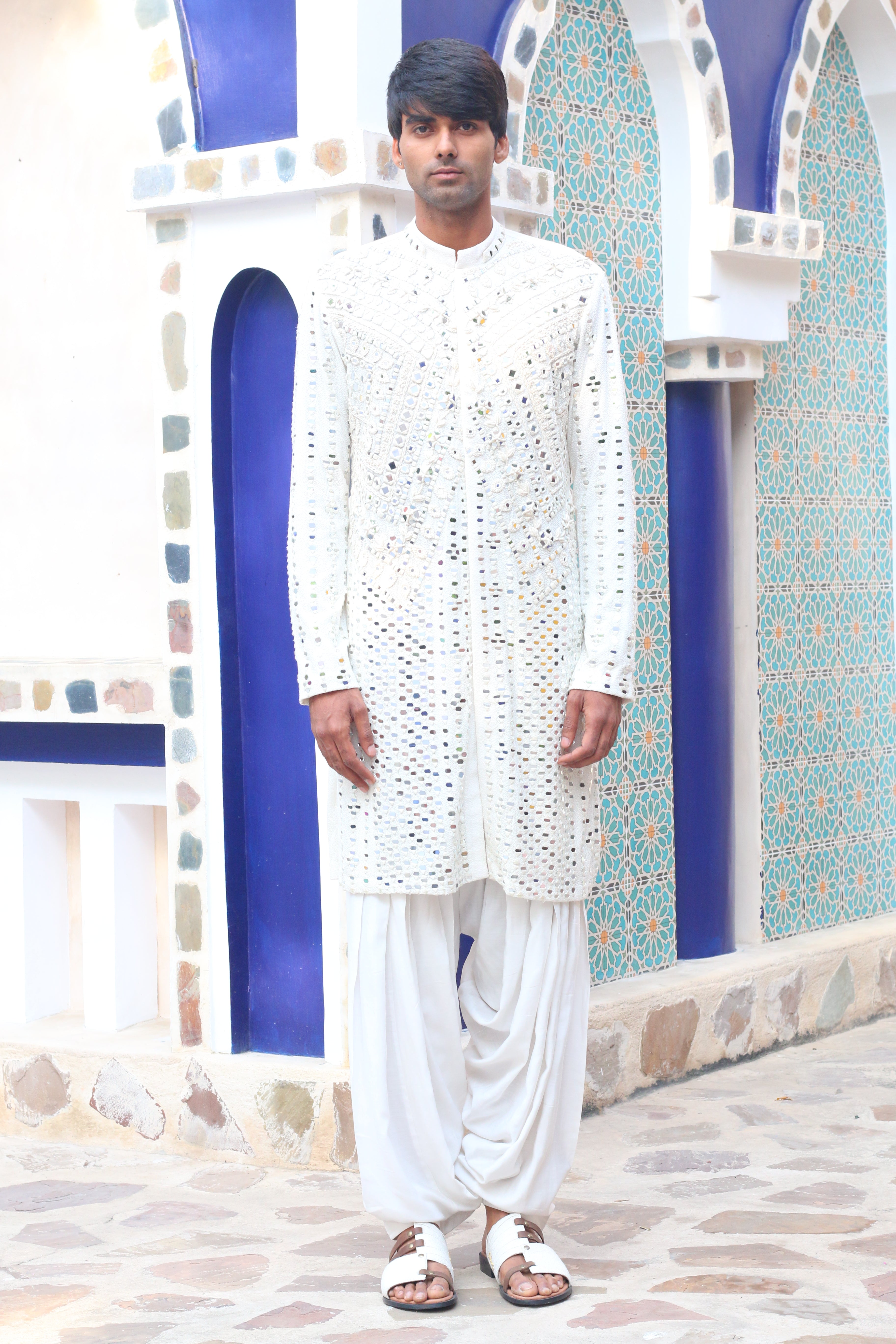 IVORY MIRROR KURTA WITH SALWAR