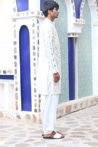 IVORY MIRROR KURTA WITH SALWAR