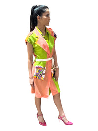 DROP OVERLAY DUAL TONE SHACKET WITH SHIRT