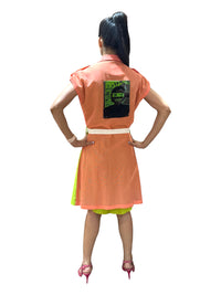 DROP OVERLAY DUAL TONE SHACKET WITH SHIRT