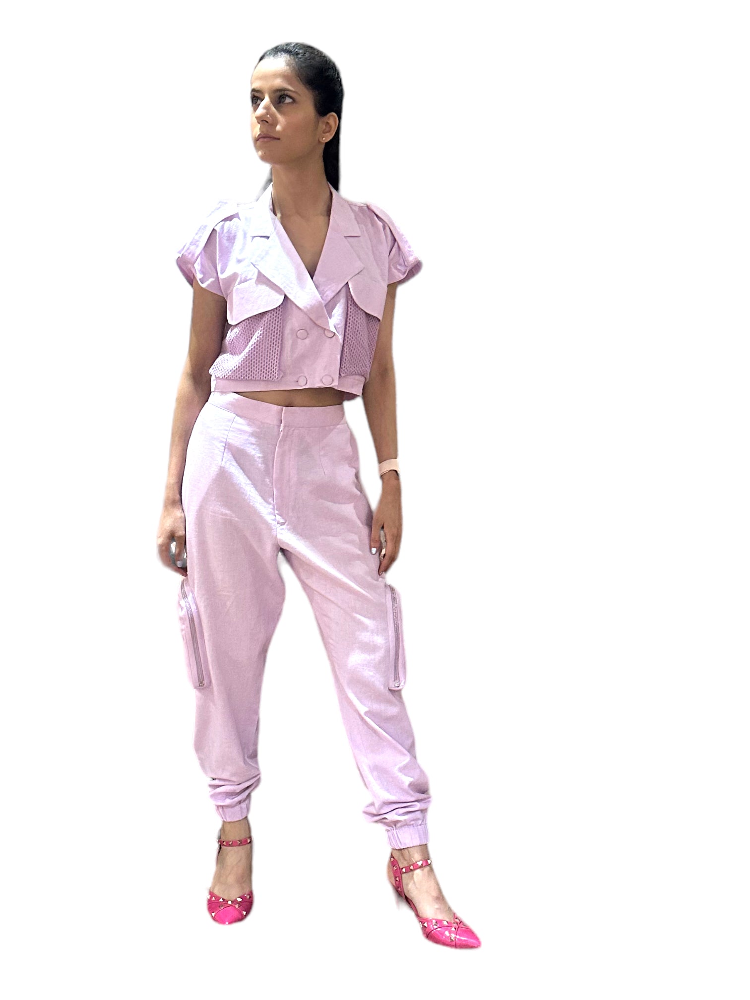 PALE PURPLE DROP SLEEVE CO-ORD SET