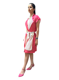 DROP OVERLAY DUAL TONE SHACKET WITH SHIRT