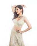 Alabaster amber lehenga ethnowave