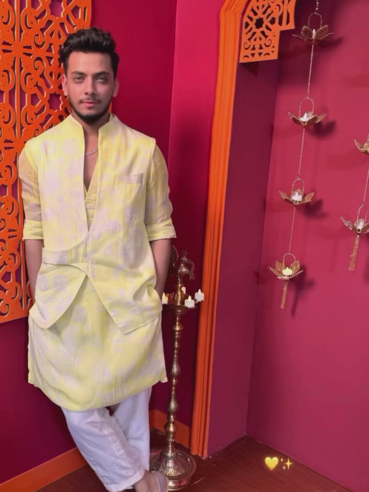 Vishal jethwa Dark vermillion waistcoat set