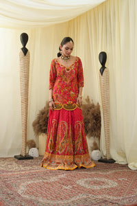 Rouge kurti lehenga